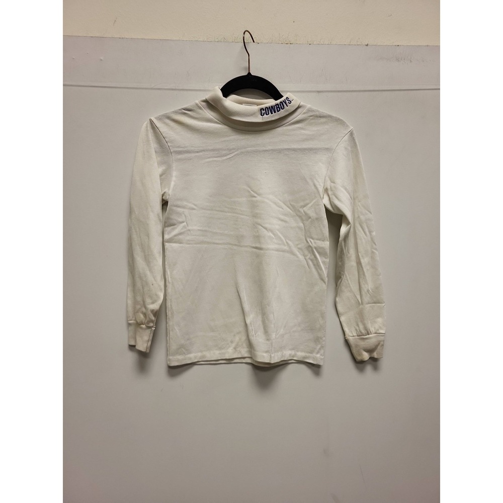 Garan Dallas Cowboys Turtleneck Youth Size M 10-12 Vintage Long Sleeve Shirt